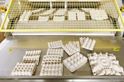 Verpackungen aus Faserguss Faserformteilen aus Recyclingmaterial